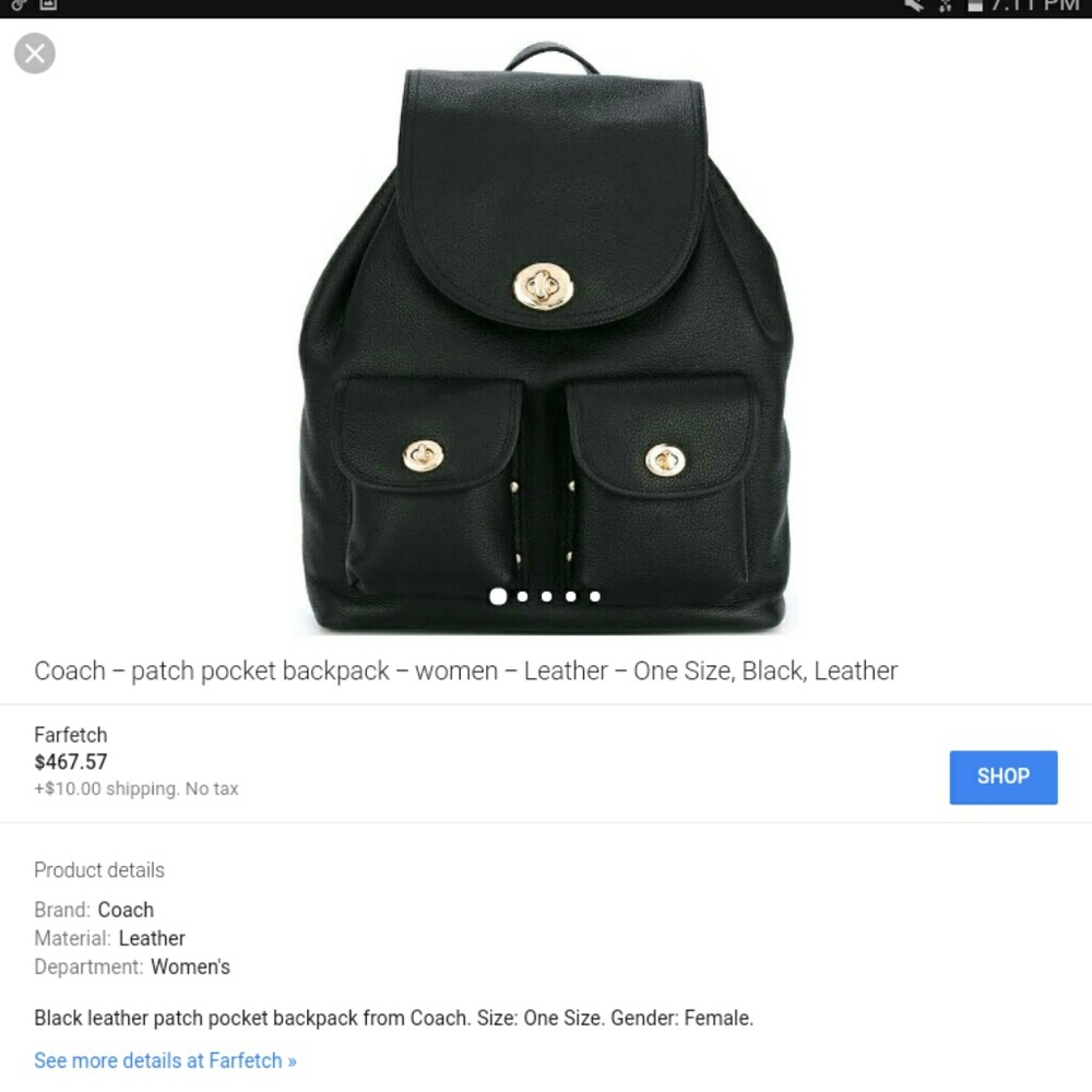 pocket backpack from Coach. - Picture 4 of 8